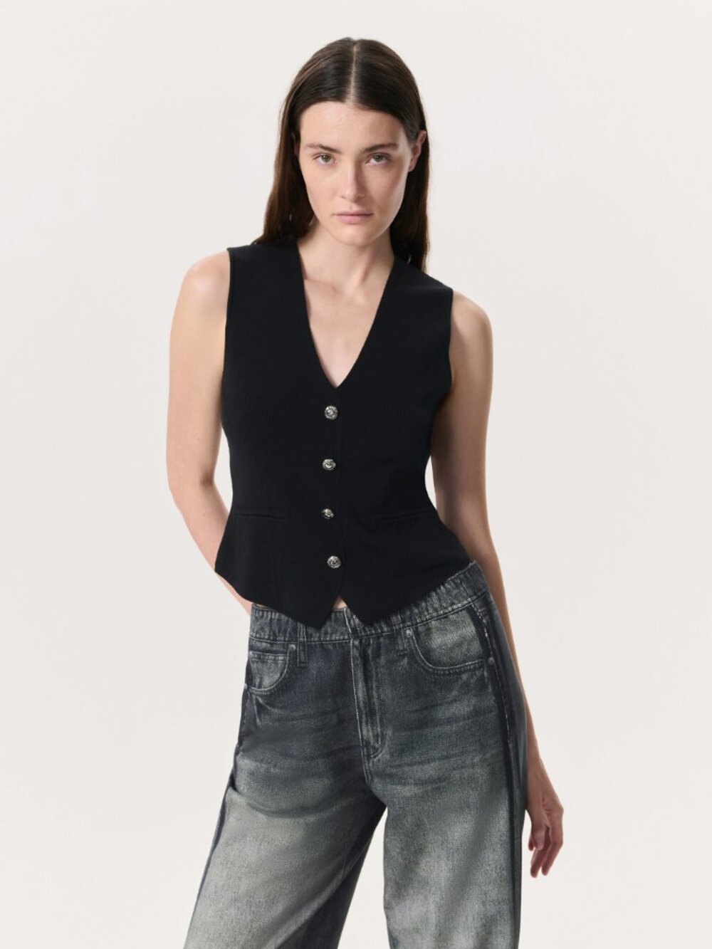 rag & bone Ella Merino Wool-Blend Vest Size L